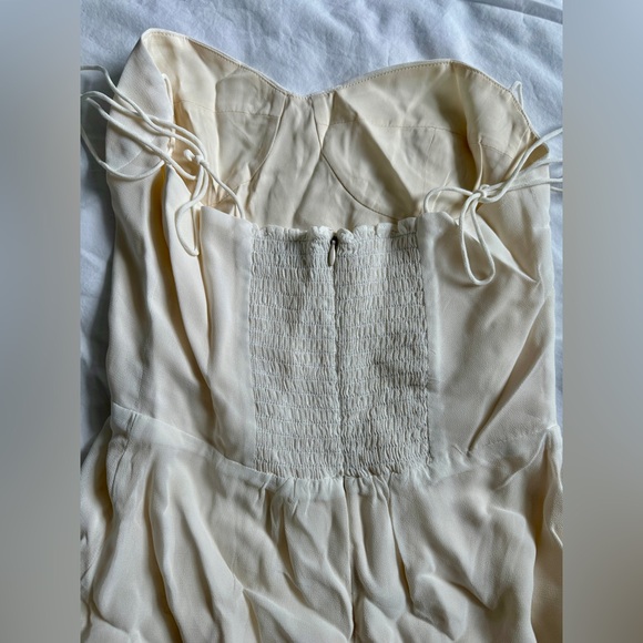 Reformation Juliette NEW Ivory Sweetheart Sleeveless Slit Midi Dress Size 6 - Picture 9 of 13